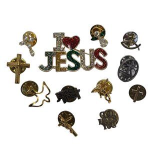 Christian Brooch and Pin Set Faith Jewelry Bundle Vintage Religious Gift Lot